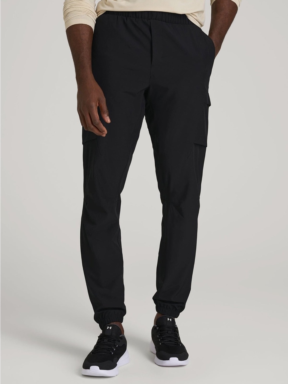 NWT American Tall Featherweight Cargo Training Jogger for Tall Men Black Sz XLT